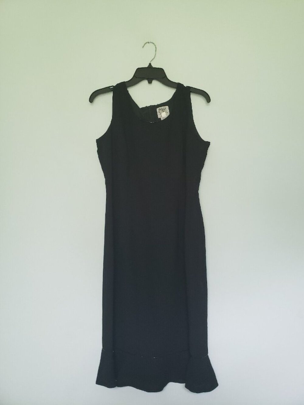 R&M Richards Karen Kwong Womens Petite 10P Dress Sleeveless Black Sparkly Beads